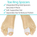 Vive Health Bunion Bundle Relief Kit with Gel Pads and Toe Separators
