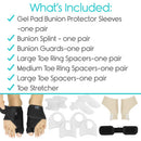 Vive Health Bunion Bundle Relief Kit with Gel Pads and Toe Separators