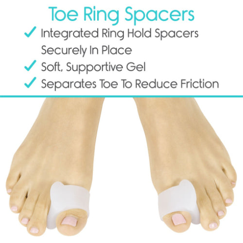 Vive Health Bunion Bundle Relief Kit with Gel Pads and Toe Separators