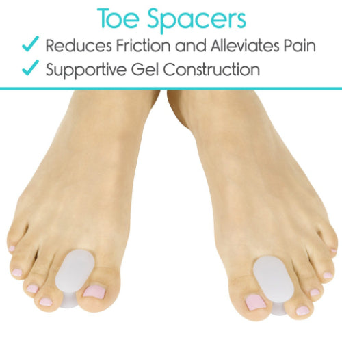 Vive Health Bunion Bundle Relief Kit with Gel Pads and Toe Separators