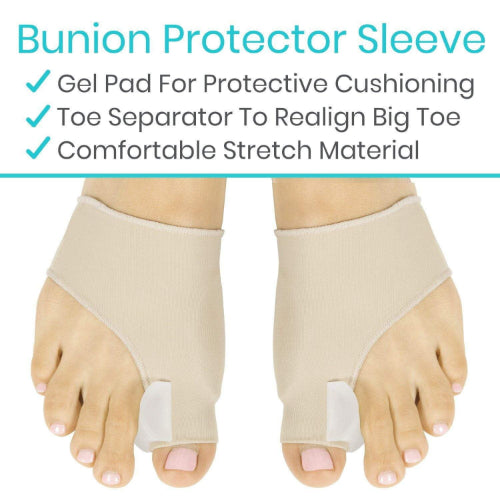 Vive Health Bunion Relief Kit with Gel Pads, Sleeves, Guards and Toe Spacers