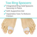 Vive Health Bunion Relief Kit with Gel Pads, Sleeves, Guards and Toe Spacers