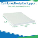 Vive Health Moleskin Pads, Self-Adhesive Squares and Trimmable Design, 8 Pack, 4.6 x 3.4 Inches