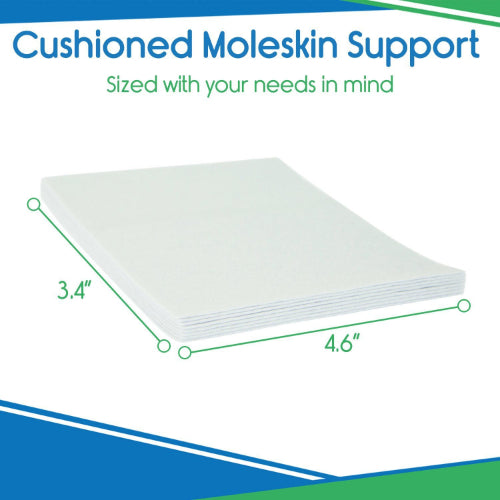 Vive Health Moleskin Pads, Self-Adhesive, Trimmable 4.5" X 3.4", 8Pc