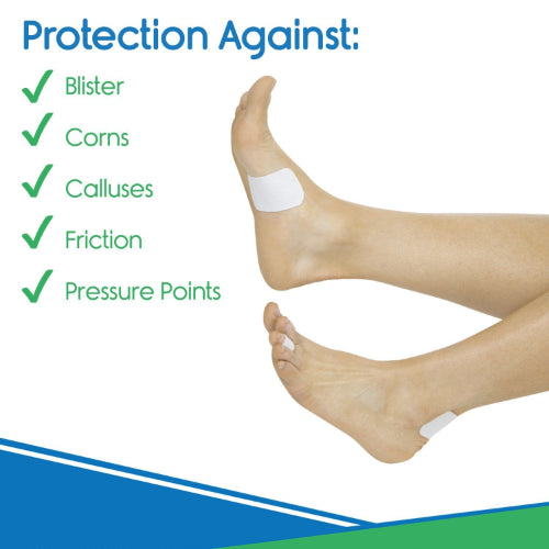 Vive Health Moleskin Pads, Self-Adhesive, Trimmable 4.5" X 3.4", 8Pc