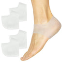 Vive Health Gel Heel Protectors, Perforated Silicone Sleeves for Relieving Heel Pain, White, 4 Pack