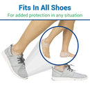 Vive Health Gel Heel Protectors, Perforated Silicone Sleeves for Relieving Heel Pain, White, 4 Pack