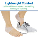 Vive Health Gel Heel Protectors, Perforated Silicone Sleeves for Relieving Heel Pain, White, 4 Pack