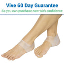 Vive Health Gel Heel Protectors, Perforated Silicone Sleeves for Relieving Heel Pain, White, 4 Pack