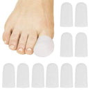 Vive Health Silicone Toe Caps, Trimmable Reusable Gel Guards with Storage Pouch, 10 Pack, Large
