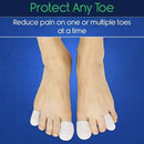 Vive Health Silicone Toe Caps, Trimmable Reusable Gel Guards with Storage Pouch, 10 Pack, Small