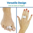 Vive Health Toe Wraps with Soft Fabric and Foam for Broken, Hammer Toe Relief, Pack of 4