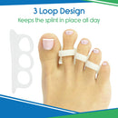 Vive Health Silicone 3-Loop Hammer Toe Splints, 2 Pairs for Toe Pain Relief and Alignment