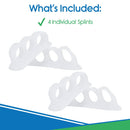 Vive Health Silicone 3-Loop Hammer Toe Splints, 2 Pairs for Toe Pain Relief and Alignment