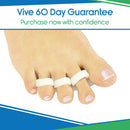 Vive Health Silicone 3-Loop Hammer Toe Splints, 2 Pairs for Toe Pain Relief and Alignment