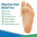 Vive Health Bunion Protector, Fabric Lined Gel, Washable, 4 Pack for Bunion Pain Relief