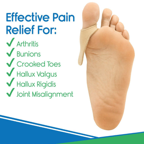 Vive Health Bunion Protector, Fabric Lined Gel, Washable, 4 Pack for Bunion Pain Relief