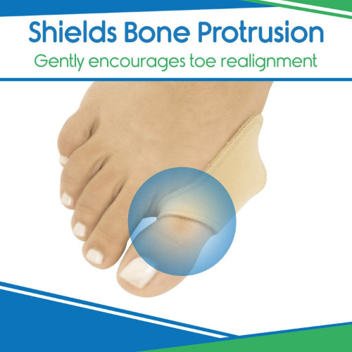 Vive Health Bunion Protector, Fabric Lined Gel, Washable, 4 Pack for Bunion Pain Relief
