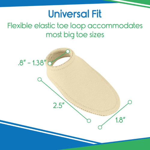 Vive Health Bunion Protector, Fabric Lined Gel, Washable, 4 Pack for Bunion Pain Relief