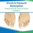 Vive Health Bunion Protector, Fabric Lined Gel, Washable, 4 Pack for Bunion Pain Relief