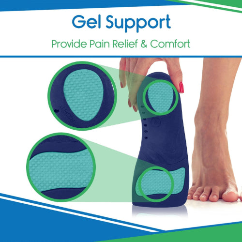 Vive Health Heavy Duty Gel Insoles, Medium