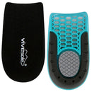 Vive Health Sole heel lift inserts with gel cushioning, U-shaped heel cup, and moisture-wicking lining for comfort and pain relief. Moovkart