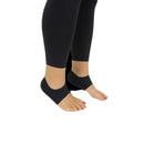 Vive Health Fabric Gel Heel Protectors for Cracked Heels and Elastic Comfort Fit, Black