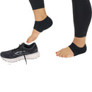 Vive Health Fabric Gel Heel Protectors for Cracked Heels and Elastic Comfort Fit, Black