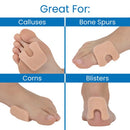Vive Health U-Shaped Felt Callus Pads, Cushioned Foot Protection for Pain Relief, Brown/Beige