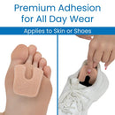 Vive Health U-Shaped Felt Callus Pads, Cushioned Foot Protection for Pain Relief, Brown/Beige
