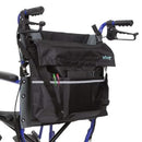 Vive Health Wheelchair Bag, Waterproof Nylon, Buckled Straps, Black