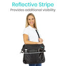Vive Health Wheelchair Bag, Waterproof Nylon, Buckled Straps, Black
