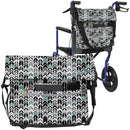 Vive Health Wheelchair Bag, Waterproof Nylon, Buckled Straps, Chevron