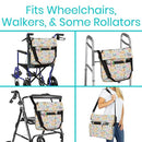 Vive Health Wheelchair Bag, Faith Design Storage Tote for Mobility Aid and Daily Essentials