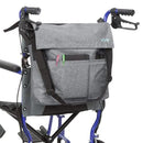 Vive Health Wheelchair Bag, Waterproof Nylon, Buckled Straps, Gray