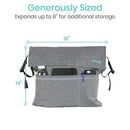 Vive Health Wheelchair Bag, Waterproof Nylon, Buckled Straps, Gray