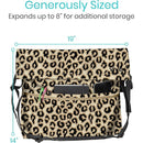 Vive Health Wheelchair Accessory Bag, Organizer for Travel and Supplies, Leopard Pattern