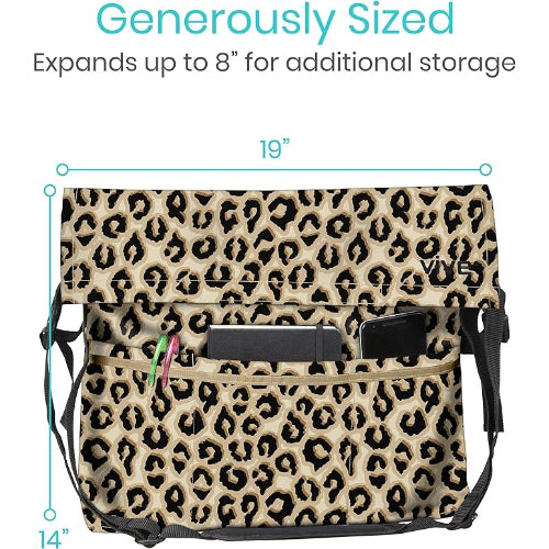Vive Health Wheelchair Bag, Leopard Print