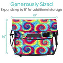 Vive Health Wheelchair Bag, Waterproof Nylon, Buckled Straps, Tie Dye