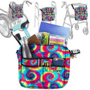 Vive Health Wheelchair Bag, Waterproof Nylon, Buckled Straps, Tie Dye