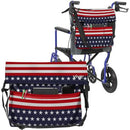 Vive Health Wheelchair Bag, Waterproof Nylon, Buckled Straps, Americana