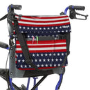 Vive Health Wheelchair Bag, Waterproof Nylon, Buckled Straps, Americana