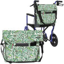 Vive Health Wheelchair Bag, Waterproof Nylon, Buckled Straps, Watercolor Palm