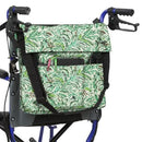 Vive Health Wheelchair Bag, Waterproof Nylon, Buckled Straps, Watercolor Palm