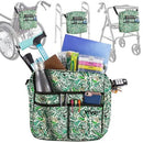 Vive Health Wheelchair Bag, Waterproof Nylon, Buckled Straps, Watercolor Palm