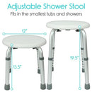 Vive Health Shower Stool, 12.5 Inch Non Slip Bath Seat for Seniors and Mobility Support