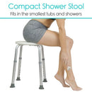 Vive Health Shower Stool, 12.5 Inch Non Slip Bath Seat for Seniors and Mobility Support
