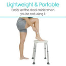 Vive Health Shower Stool, 12.5 Inch Non Slip Bath Seat for Seniors and Mobility Support