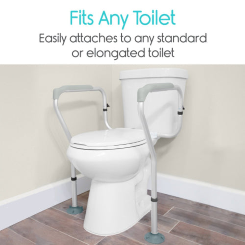 Vive Health Toilet Safety Rail, Pack of 2