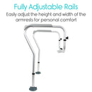 Vive Health Toilet Safety Rail, Lightweight for Bathroom Support and Increased Stability, 3 Pack
